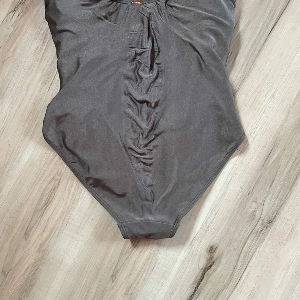 Ruched One-Piece Swimsuit in metallic gray - Picture 6 of 10